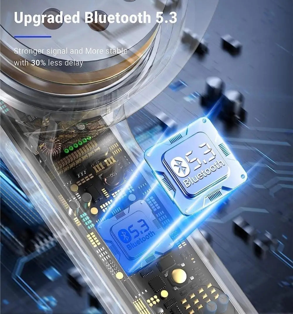 Bluetooth 5.3 Headphones NEW Wireless Headphones with 4 ENC Mic, 56H Bluetooth Earphones in Ear Noise Cancelling Deep Bass